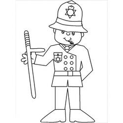 Dibujo para colorear: Oficial de policia (Ocupaciones) #105478 - Dibujos para Colorear e Imprimir Gratis