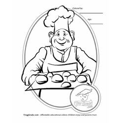 Dibujo para colorear: Panadero (Ocupaciones) #89906 - Dibujos para Colorear e Imprimir Gratis