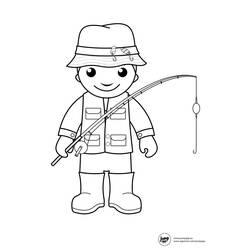 Dibujo para colorear: Pescador (Ocupaciones) #103953 - Dibujos para Colorear e Imprimir Gratis