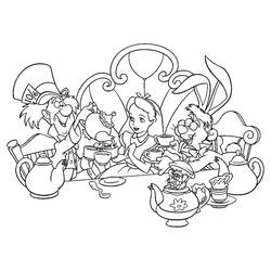 Dibujo para colorear: Alice in Wonderland (Películas de animación) #127894 - Dibujos para Colorear e Imprimir Gratis