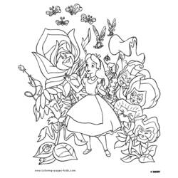 Dibujo para colorear: Alice in Wonderland (Películas de animación) #127898 - Dibujos para Colorear e Imprimir Gratis