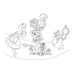 Dibujo para colorear: Alice in Wonderland (Películas de animación) #128024 - Dibujos para Colorear e Imprimir Gratis