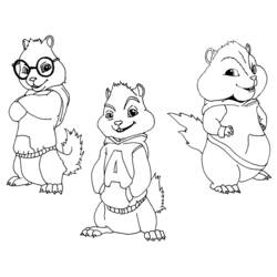 Dibujo para colorear: Alvin and the Chipmunks (Películas de animación) #128241 - Dibujos para Colorear e Imprimir Gratis