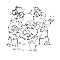 Dibujo para colorear: Alvin and the Chipmunks (Películas de animación) #128244 - Dibujos para Colorear e Imprimir Gratis