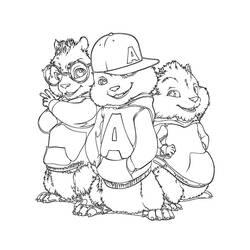 Dibujo para colorear: Alvin and the Chipmunks (Películas de animación) #128245 - Dibujos para Colorear e Imprimir Gratis