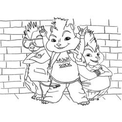 Dibujo para colorear: Alvin and the Chipmunks (Películas de animación) #128251 - Dibujos para Colorear e Imprimir Gratis