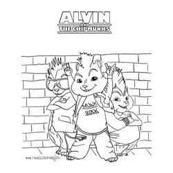 Dibujo para colorear: Alvin and the Chipmunks (Películas de animación) #128263 - Dibujos para Colorear e Imprimir Gratis