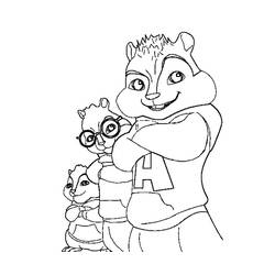 Dibujo para colorear: Alvin and the Chipmunks (Películas de animación) #128288 - Dibujos para Colorear e Imprimir Gratis