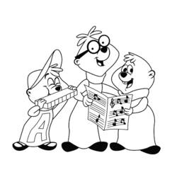 Dibujo para colorear: Alvin and the Chipmunks (Películas de animación) #128300 - Dibujos para Colorear e Imprimir Gratis