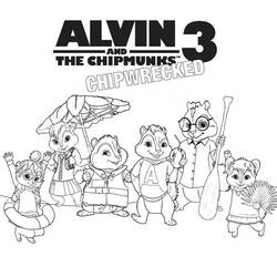 Dibujo para colorear: Alvin and the Chipmunks (Películas de animación) #128338 - Dibujos para Colorear e Imprimir Gratis
