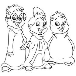 Dibujo para colorear: Alvin and the Chipmunks (Películas de animación) #128367 - Dibujos para Colorear e Imprimir Gratis