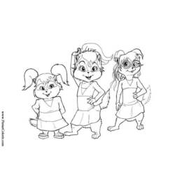 Dibujo para colorear: Alvin and the Chipmunks (Películas de animación) #128399 - Dibujos para Colorear e Imprimir Gratis