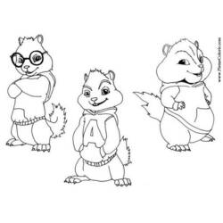 Dibujos para colorear: Alvin and the Chipmunks - Dibujos para Colorear e Imprimir Gratis