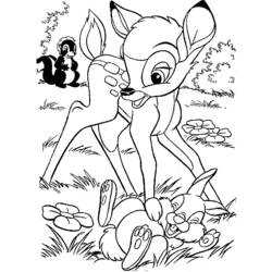 Dibujo para colorear: Bambi (Películas de animación) #128509 - Dibujos para Colorear e Imprimir Gratis