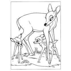 Dibujo para colorear: Bambi (Películas de animación) #128512 - Dibujos para Colorear e Imprimir Gratis