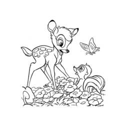 Dibujo para colorear: Bambi (Películas de animación) #128605 - Dibujos para Colorear e Imprimir Gratis