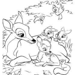 Dibujo para colorear: Bambi (Películas de animación) #128623 - Dibujos para Colorear e Imprimir Gratis