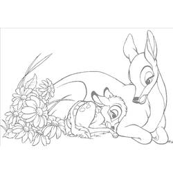 Dibujo para colorear: Bambi (Películas de animación) #128655 - Dibujos para Colorear e Imprimir Gratis