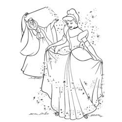 Dibujo para colorear: Cinderella (Películas de animación) #129481 - Dibujos para Colorear e Imprimir Gratis