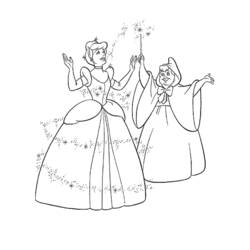 Dibujo para colorear: Cinderella (Películas de animación) #129489 - Dibujos para Colorear e Imprimir Gratis