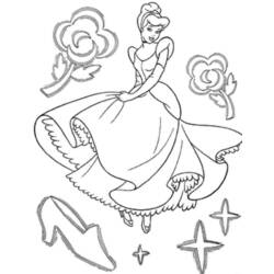 Dibujo para colorear: Cinderella (Películas de animación) #129498 - Dibujos para Colorear e Imprimir Gratis