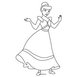 Dibujo para colorear: Cinderella (Películas de animación) #129572 - Dibujos para Colorear e Imprimir Gratis