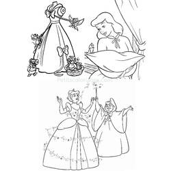 Dibujo para colorear: Cinderella (Películas de animación) #129623 - Dibujos para Colorear e Imprimir Gratis