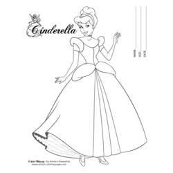 Dibujo para colorear: Cinderella (Películas de animación) #129682 - Dibujos para Colorear e Imprimir Gratis