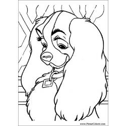 Dibujo para colorear: Lady and the Tramp (Películas de animación) #133456 - Dibujos para Colorear e Imprimir Gratis