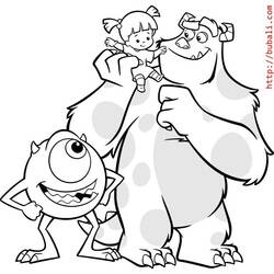 Dibujo para colorear: Monsters Inc. (Películas de animación) #132368 - Dibujos para Colorear e Imprimir Gratis
