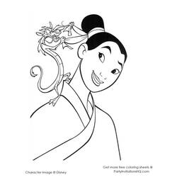 Dibujo para colorear: Mulan (Películas de animación) #133640 - Dibujos para Colorear e Imprimir Gratis