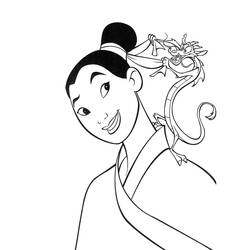Dibujo para colorear: Mulan (Películas de animación) #133655 - Dibujos para Colorear e Imprimir Gratis