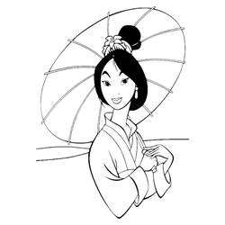 Dibujo para colorear: Mulan (Películas de animación) #133674 - Dibujos para Colorear e Imprimir Gratis
