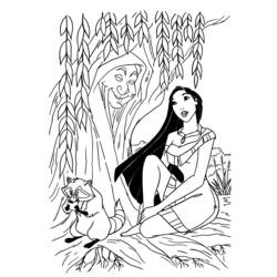 Dibujo para colorear: Pocahontas (Películas de animación) #131329 - Dibujos para Colorear e Imprimir Gratis