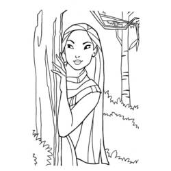 Dibujo para colorear: Pocahontas (Películas de animación) #131331 - Dibujos para Colorear e Imprimir Gratis