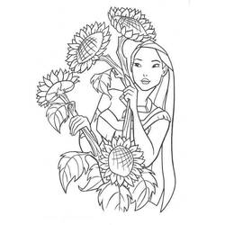 Dibujo para colorear: Pocahontas (Películas de animación) #131356 - Dibujos para Colorear e Imprimir Gratis