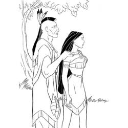 Dibujo para colorear: Pocahontas (Películas de animación) #131365 - Dibujos para Colorear e Imprimir Gratis