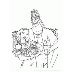 Dibujo para colorear: Pocahontas (Películas de animación) #131387 - Dibujos para Colorear e Imprimir Gratis