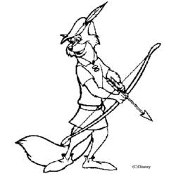 Dibujo para colorear: Robin Hood (Películas de animación) #133003 - Dibujos para Colorear e Imprimir Gratis