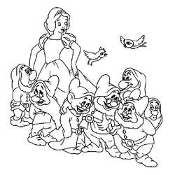 Dibujo para colorear: Snow White and the Seven Dwarfs (Películas de animación) #133829 - Dibujos para Colorear e Imprimir Gratis