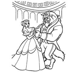 Dibujo para colorear: The Beauty and the Beast (Películas de animación) #130886 - Dibujos para Colorear e Imprimir Gratis