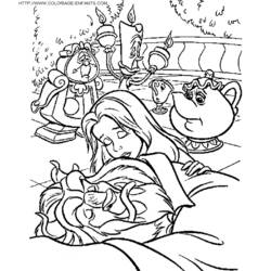 Dibujo para colorear: The Beauty and the Beast (Películas de animación) #130887 - Dibujos para Colorear e Imprimir Gratis