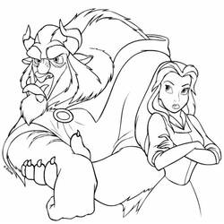 Dibujo para colorear: The Beauty and the Beast (Películas de animación) #130915 - Dibujos para Colorear e Imprimir Gratis