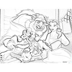 Dibujo para colorear: The Beauty and the Beast (Películas de animación) #130962 - Dibujos para Colorear e Imprimir Gratis