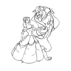 Dibujo para colorear: The Beauty and the Beast (Películas de animación) #131076 - Dibujos para Colorear e Imprimir Gratis