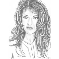 Dibujo para colorear: Céline Dion (Persona famosa) #122853 - Dibujos para Colorear e Imprimir Gratis