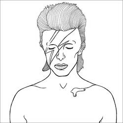 Dibujo para colorear: David Bowie (Persona famosa) #122245 - Dibujos para Colorear e Imprimir Gratis