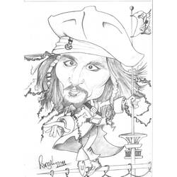 Dibujo para colorear: Johnny Depp (Persona famosa) #123656 - Dibujos para Colorear e Imprimir Gratis