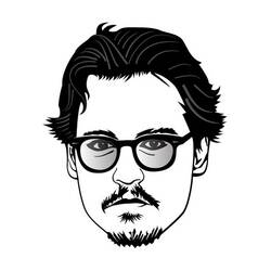 Dibujo para colorear: Johnny Depp (Persona famosa) #123657 - Dibujos para Colorear e Imprimir Gratis