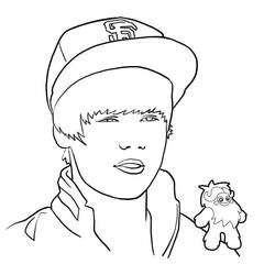 Dibujo para colorear: Justin Bieber (Persona famosa) #122428 - Dibujos para Colorear e Imprimir Gratis